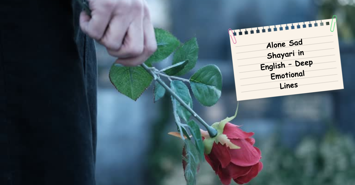 Alone Sad Shayari in English – Deep Emotional Lines