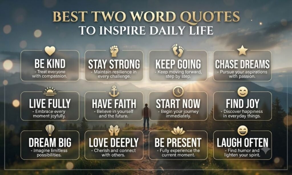 Best Two Word Quotes to Inspire Daily Life