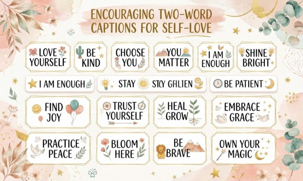 Encouraging Two Word Captions for Self-Love