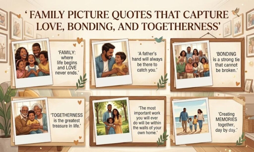 FAMILY PICTURE QUOTES THAT CAPTURE LOVE, BONDING, AND TOGETHERNESS