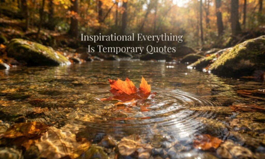 Inspirational Everything Is Temporary Quotes