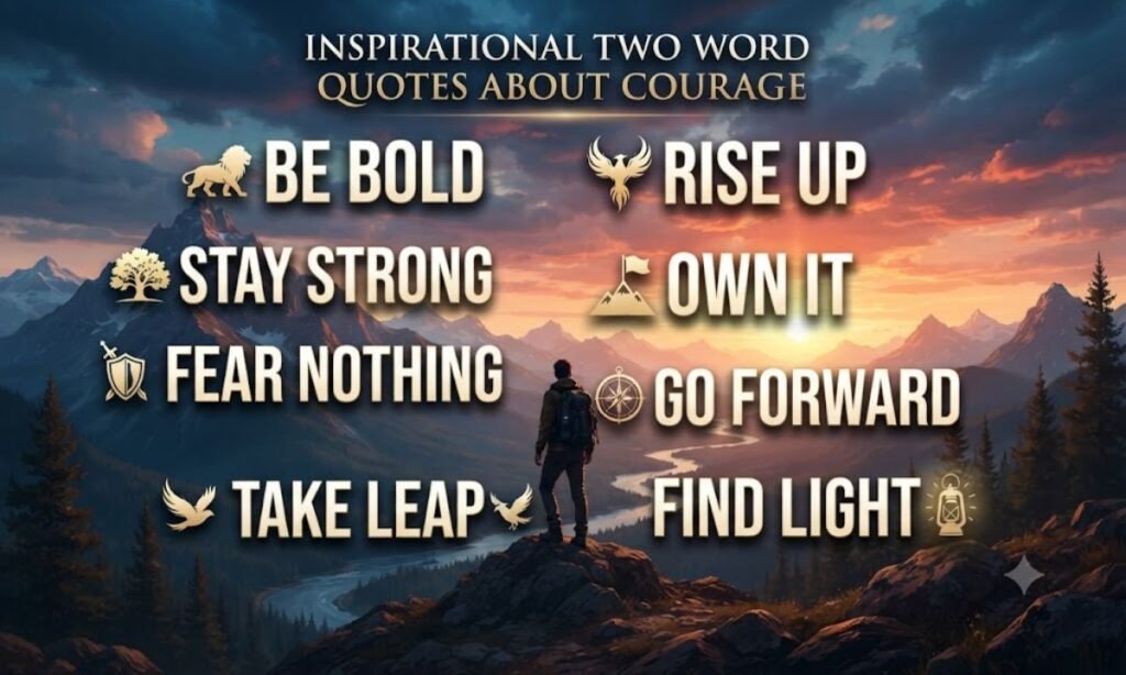 Inspirational Two Word Quotes About Courage