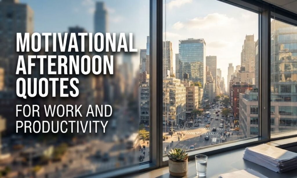 Motivational Afternoon Quotes for Work and Productivity