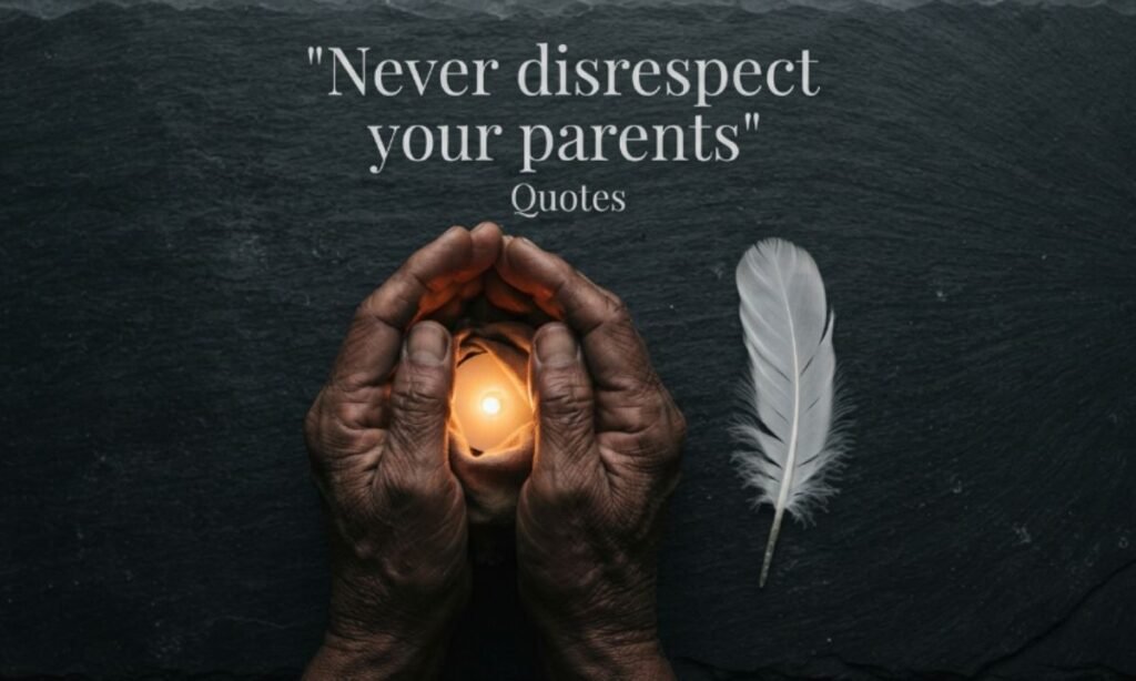 Never disrespect your parents Quotes