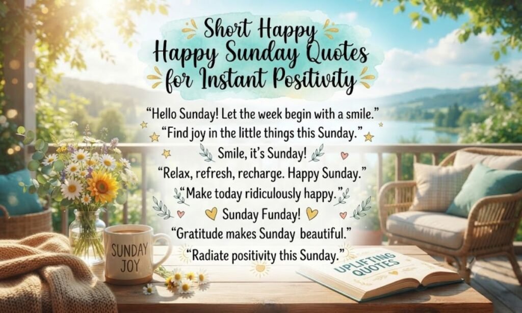 Short Happy Sunday Quotes for Instant Positivity