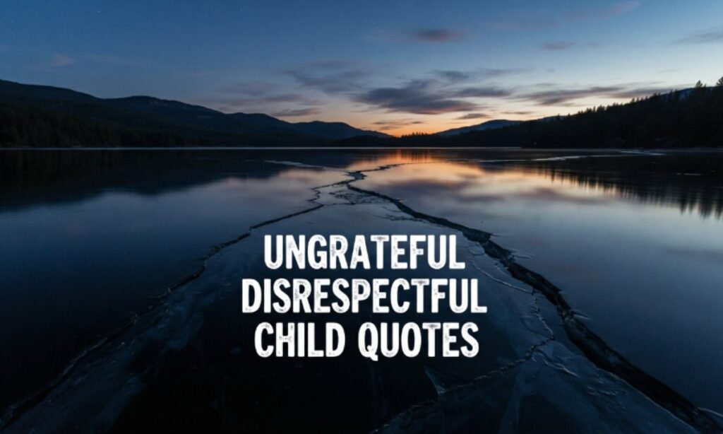 Ungrateful disrespectful child quotes