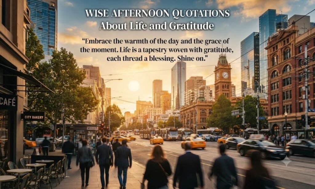 Wise Afternoon Quotations About Life and Gratitude