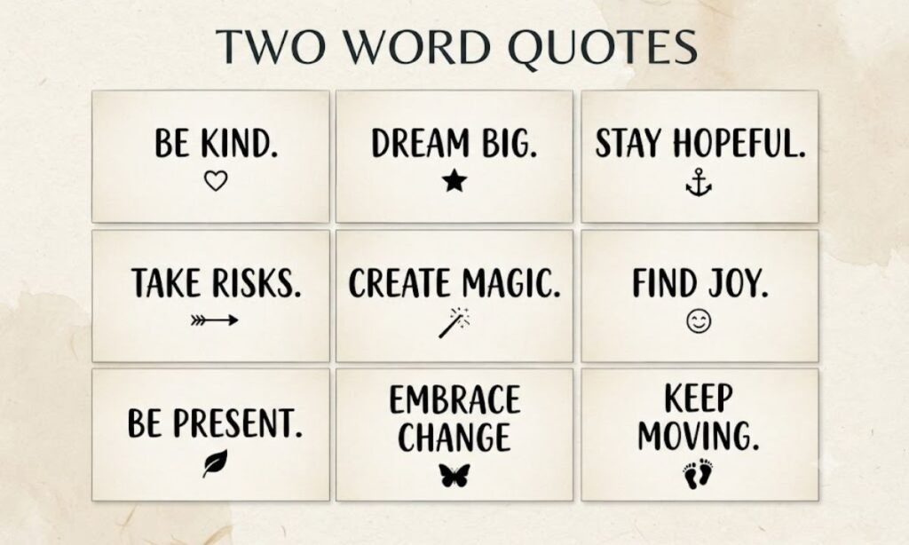 Two word quotes